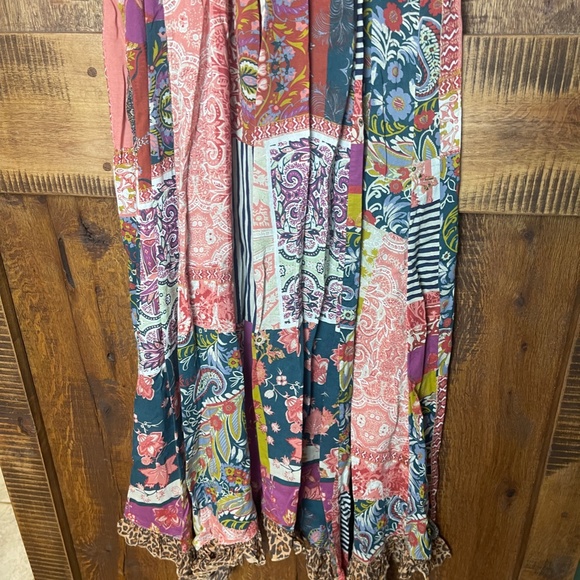 Anthropologie Magnolia Ruffled Mixed Print Tank Dress size M - Picture 10 of 11